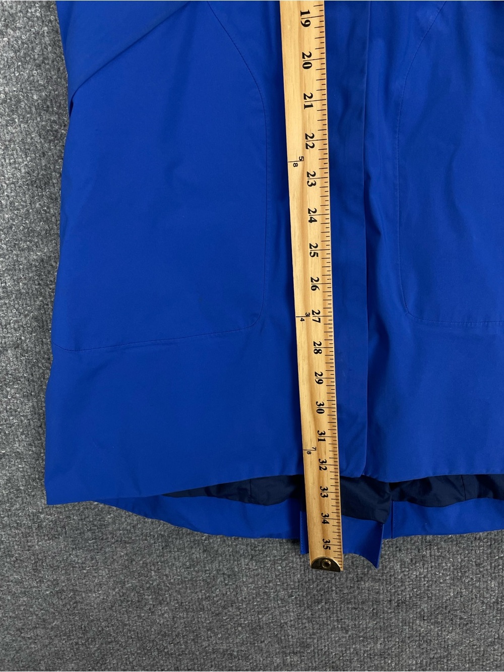 Patagonia Rain Jacket Womens XS Blue Hooded Waterproof H2No Arborist Trench Coat - Picture 13 of 13